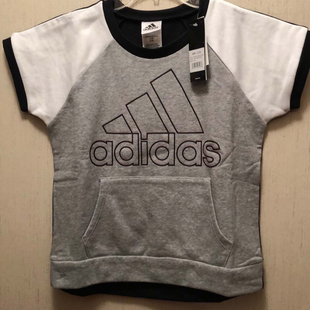 Adidas short sleeve sweatshirt